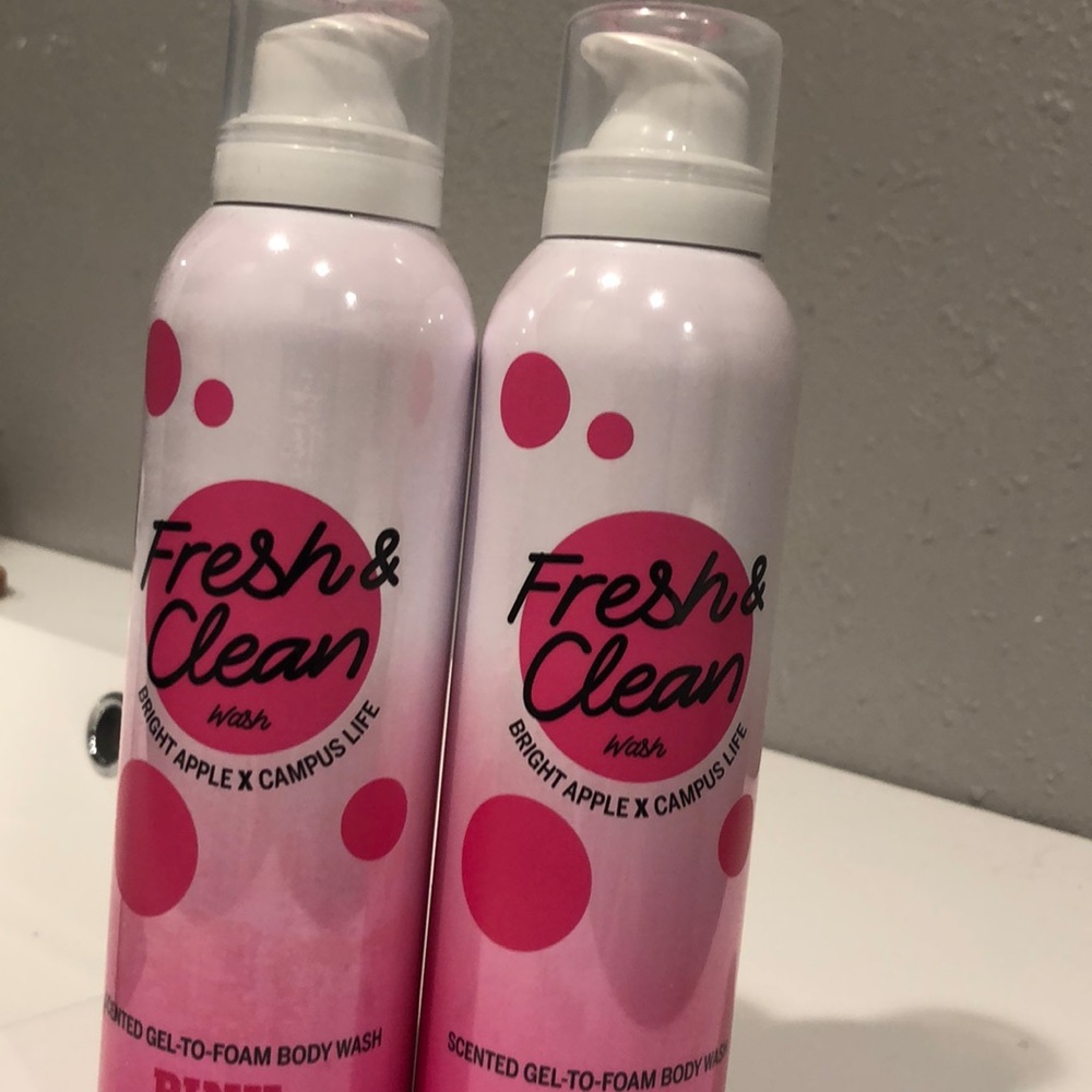 Pink brand foam body wash